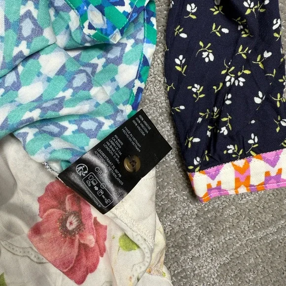 Maeve x Anthropologie Paz Contrast Button Down Shirt Blouse Women Size Large - Picture 6 of 7